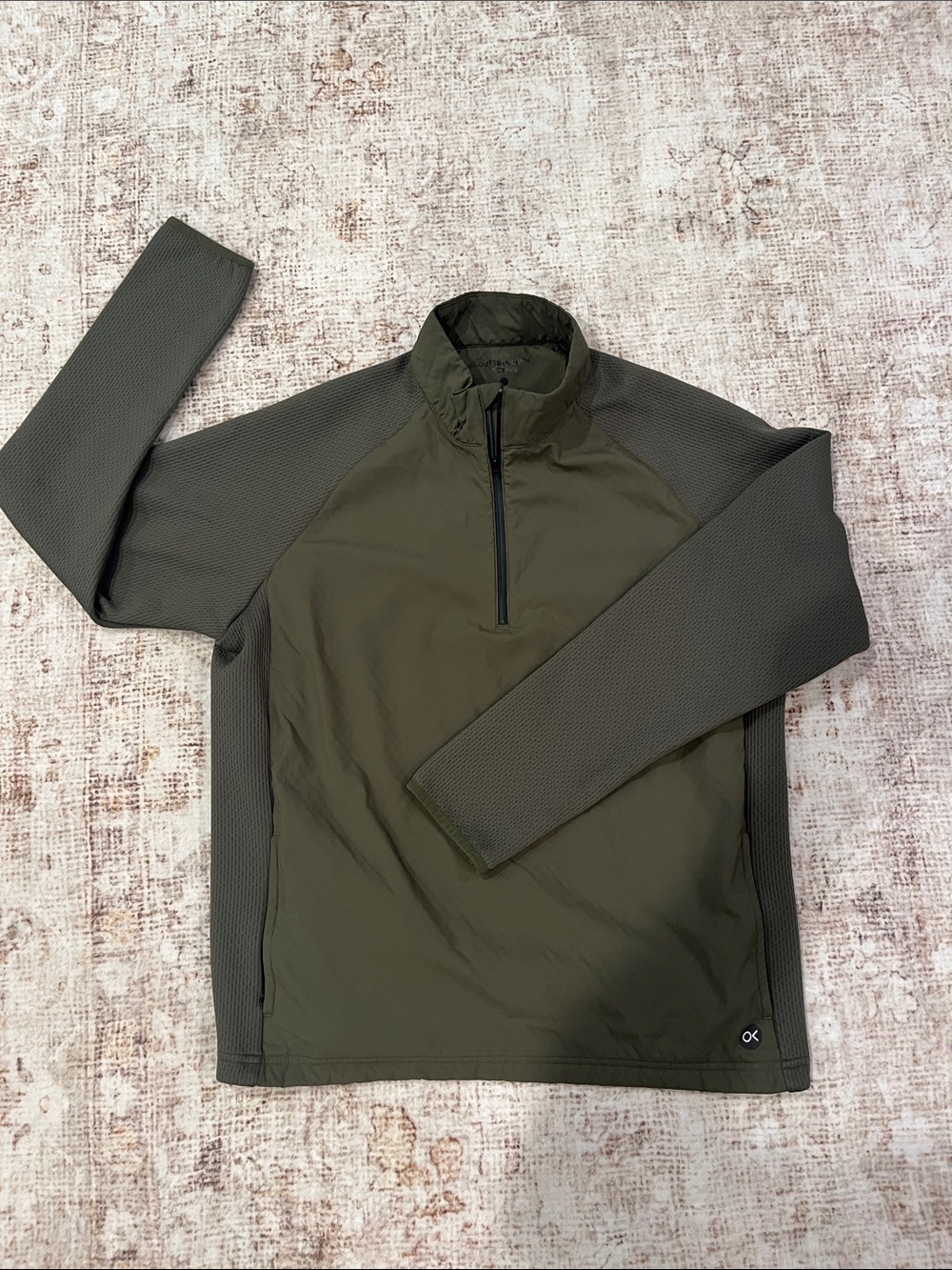 Men's Outerknown Active Olive Quarter-Zip Performance Pullover